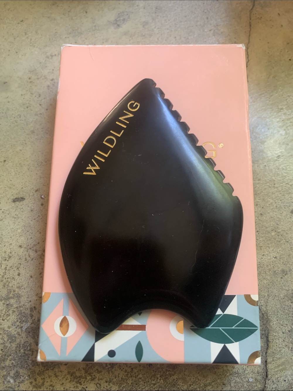 Wildling Black Gua Sha Empress Massage Tool for Facial Sculpting